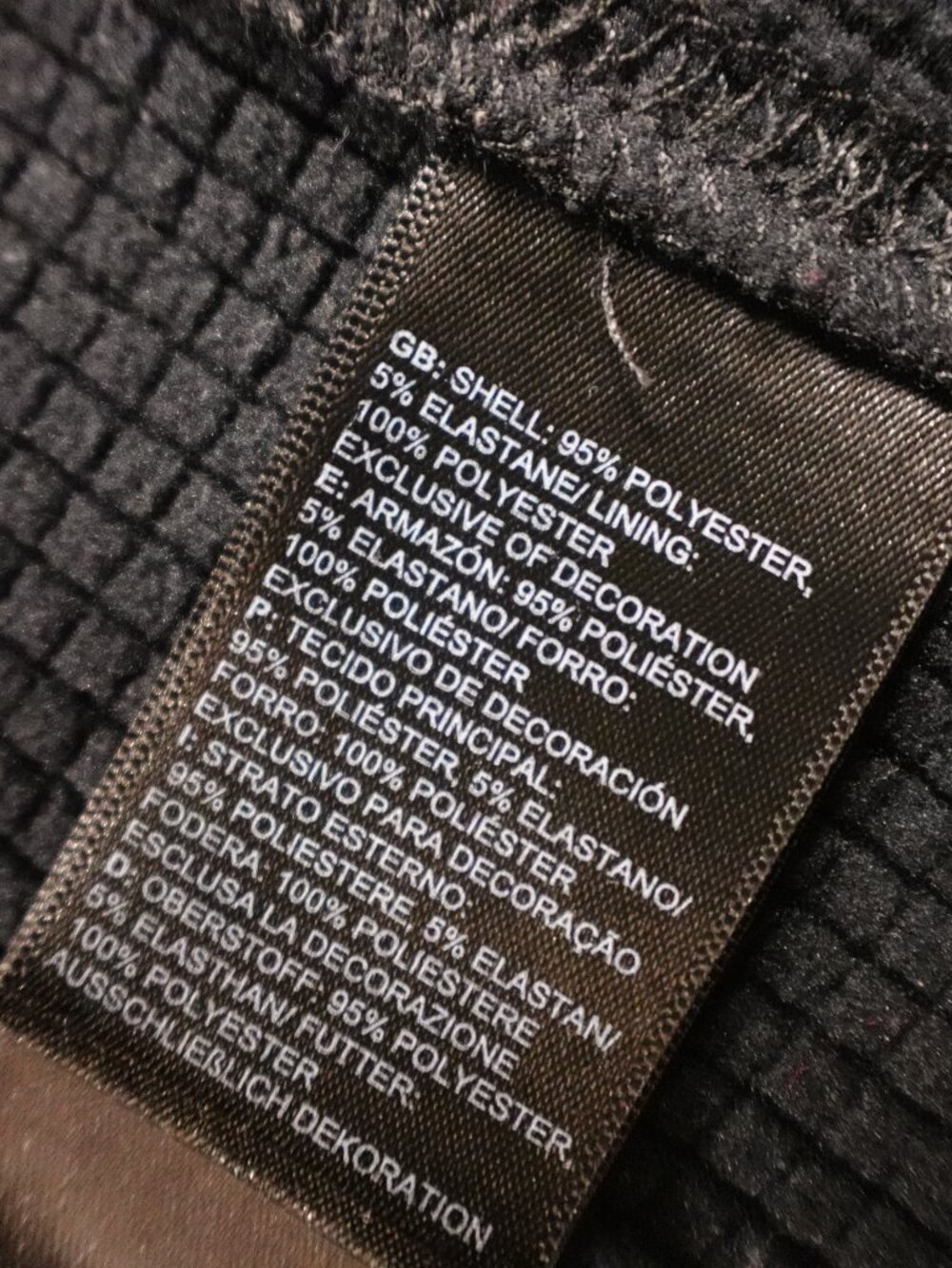 The North Face Full Zip Jacket Men’s Medium Black Fleece Grid Tech Mountain Peak - Picture 12 of 13